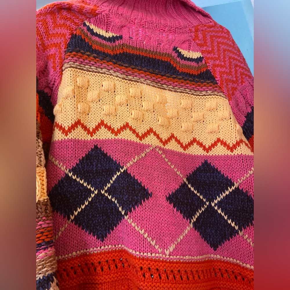 Free People Argyle Oversized Cardigan - Picture 5 of 5